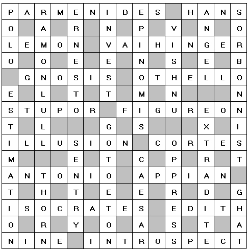 Crossword Solution