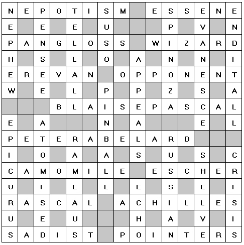 Crossword Solution