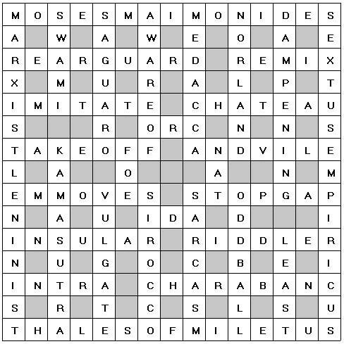 Crossword Solution