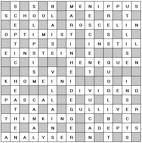 Crossword Solution