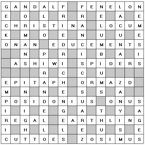 Crossword Solution