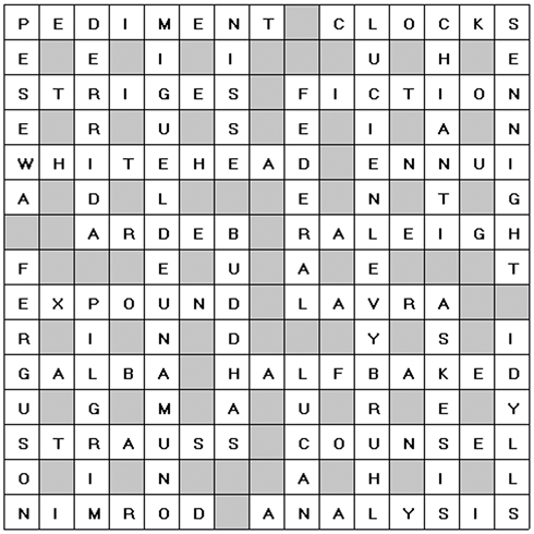 Crossword Solution
