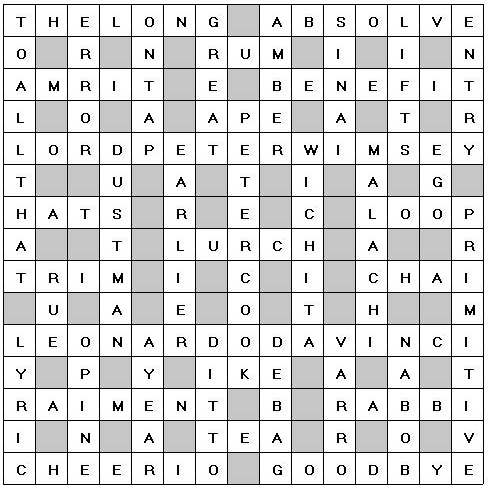 Crossword Solution